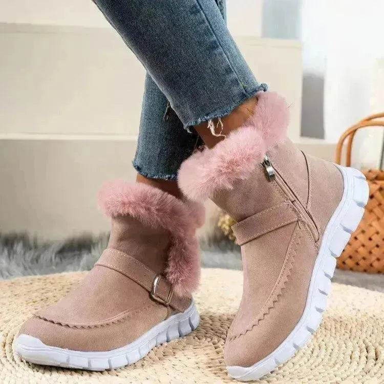 Snow Boots Winter Warm Thick Plush Ankle Boot women - EX-STOCK Canada