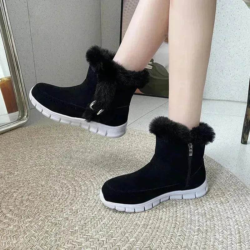Snow Boots Winter Warm Thick Plush Ankle Boot women - EX-STOCK Canada