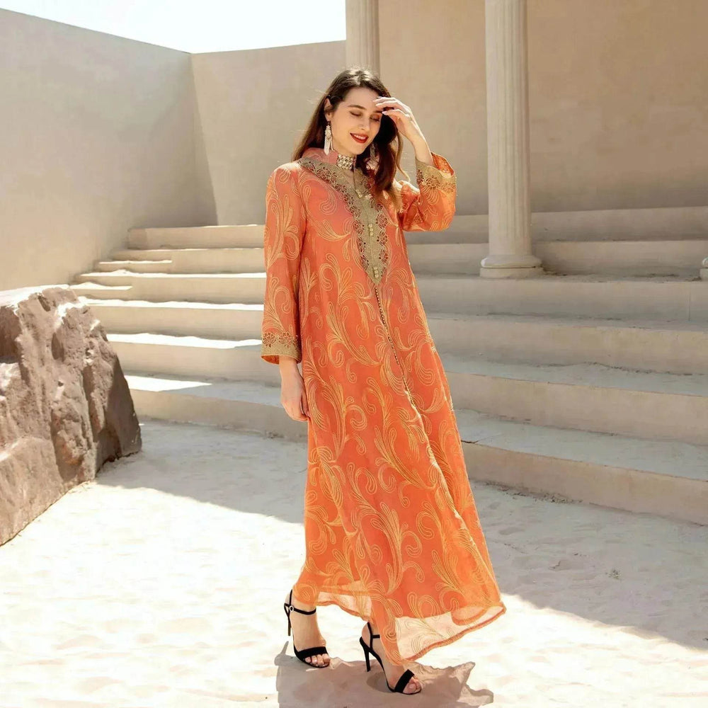 Embroidered party Wedding Maxi Dress for Muslim Middle East Turkey Women. - EX-STOCK Canada