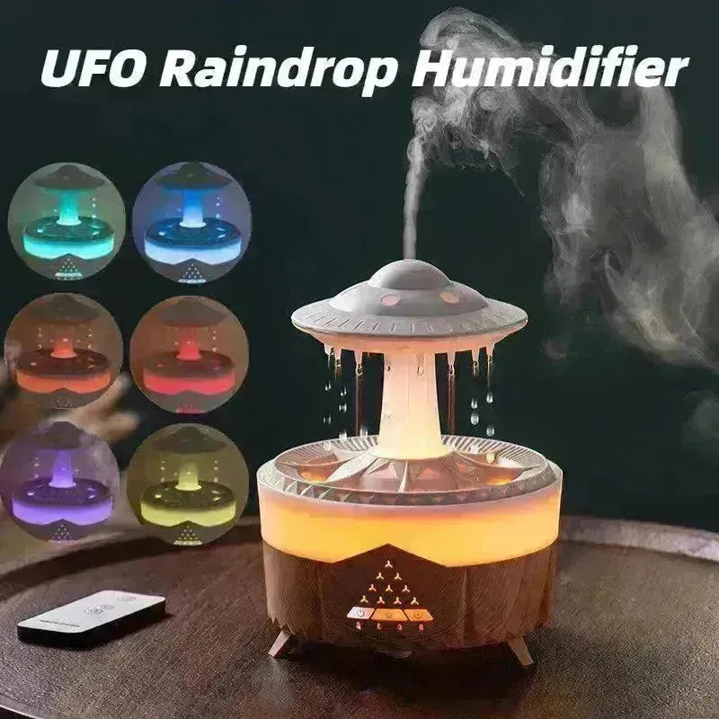 New UFO Raindrop Humidifier Water Drop Air Humidifier USB Aromatherapy Essential Oils Aroma Air Diffuser Household Mist Maker Home Decor - EX-STOCK CANADA