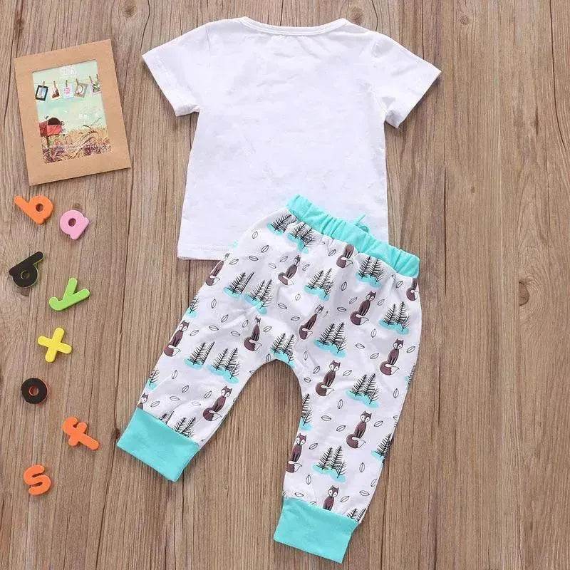 Newborn Baby Clothes Set T-shirt Tops+Pants Little Boys and Girls Outfits Children Clothing - EX-STOCK Canada