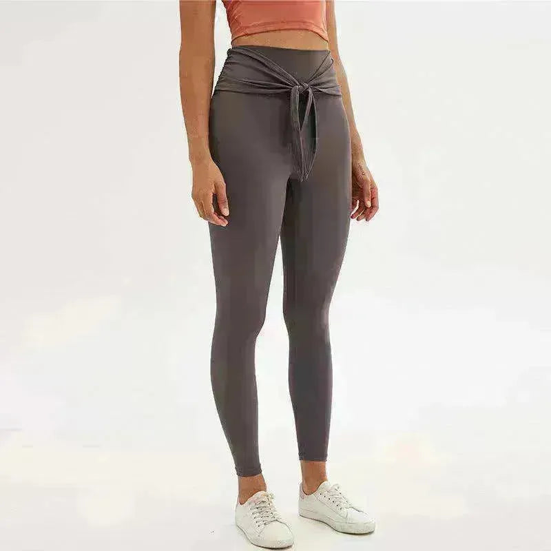 Nine-point legging yoga pants with straps - EX-STOCK CANADA