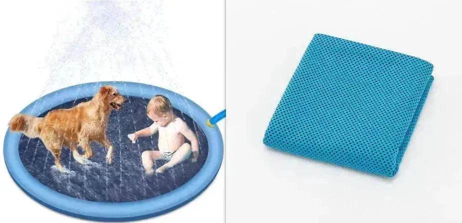 Non-Slip Splash Pad For Kids And Pet Dog Pool Summer Outdoor Water Toys Fun Backyard Fountain Play Mat - EX-STOCK Canada