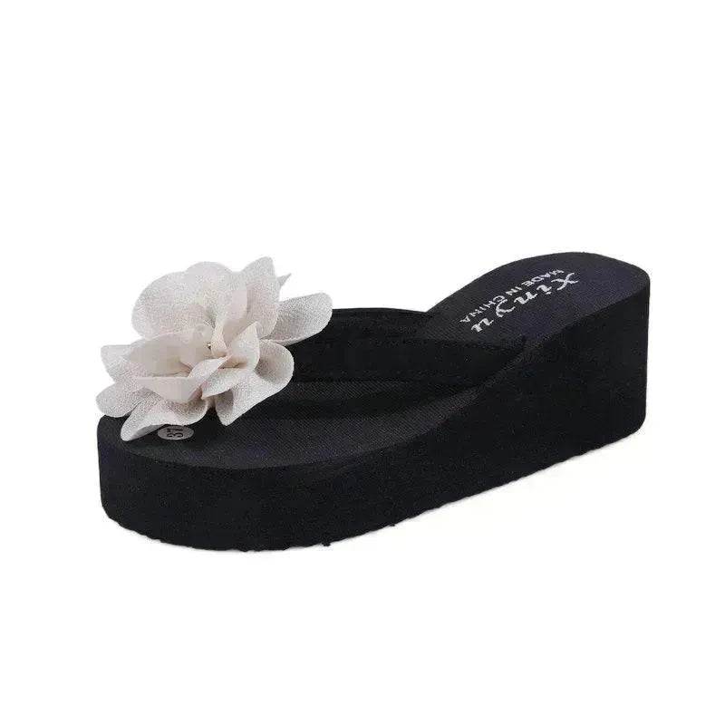 Outer Wear Flat Beach Shoes Flower Sandals - EX-STOCK Canada
