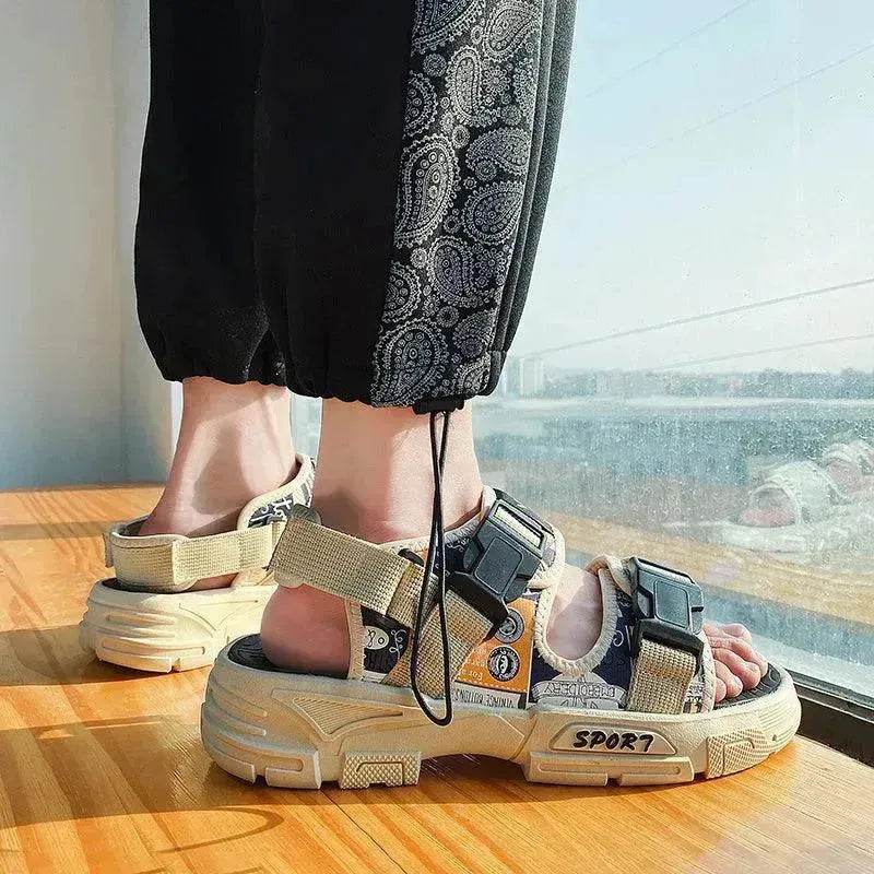 Outer Wear Sandals Men's Vietnamese Thick-soled Anti-slip Beach Shoes - EX-STOCK Canada