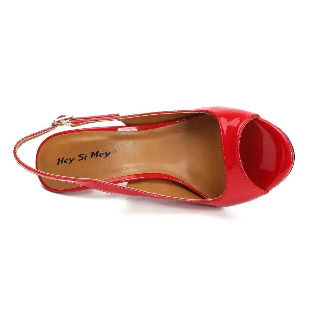 Painted heel Buckle sandals - EX-STOCK Canada