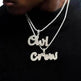 Personalized Cursive Letter Splicing Combination Pendant Micro Zirconia Necklace for men. - EX-STOCK Canada