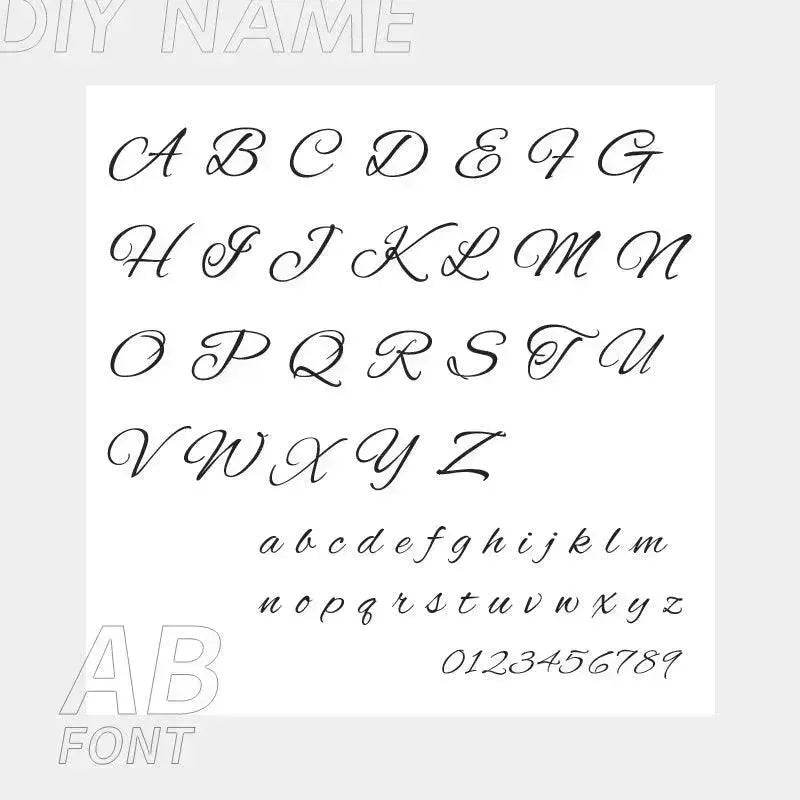 Personalized Custom 316L Stainless Steel Jewelry, English Alphabet Name Anklet - EX-STOCK Canada