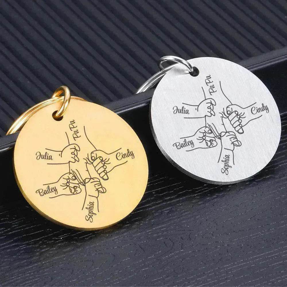 Personalized Father's Day DIY Name stainless steel Keychain - EX-STOCK Canada