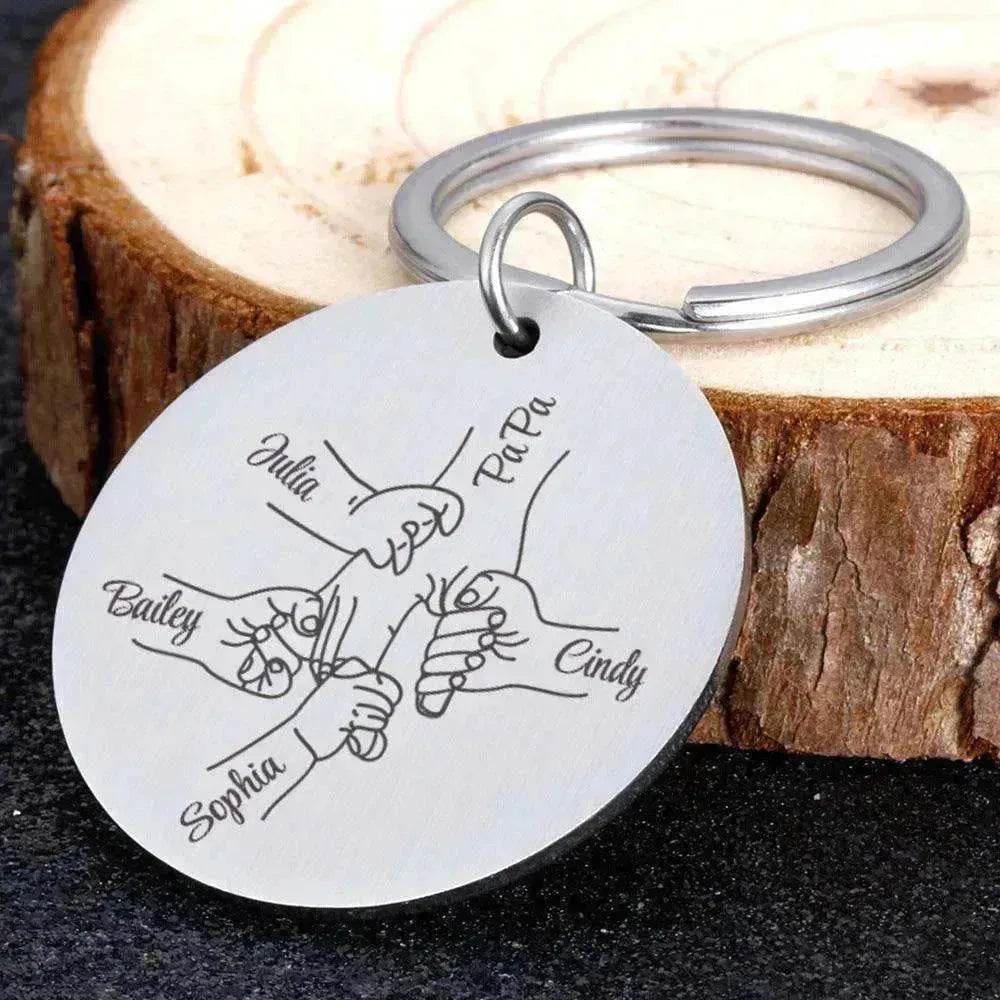 Personalized Father's Day DIY Name stainless steel Keychain - EX-STOCK Canada