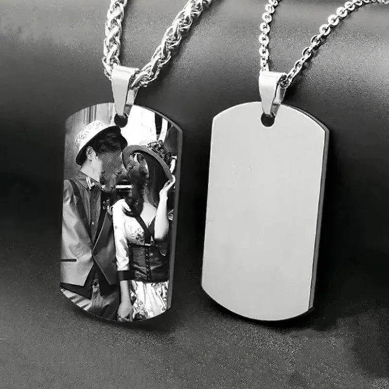 Personalized Nameplate Custom Name Photo Necklace Custom Jewelry Stainless Steel Necklace - EX-STOCK Canada