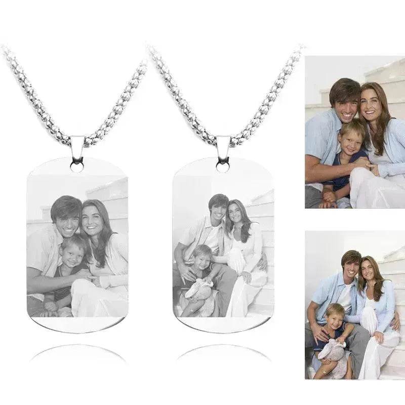 Personalized Nameplate Custom Name Photo Necklace Custom Jewelry Stainless Steel Necklace - EX-STOCK Canada