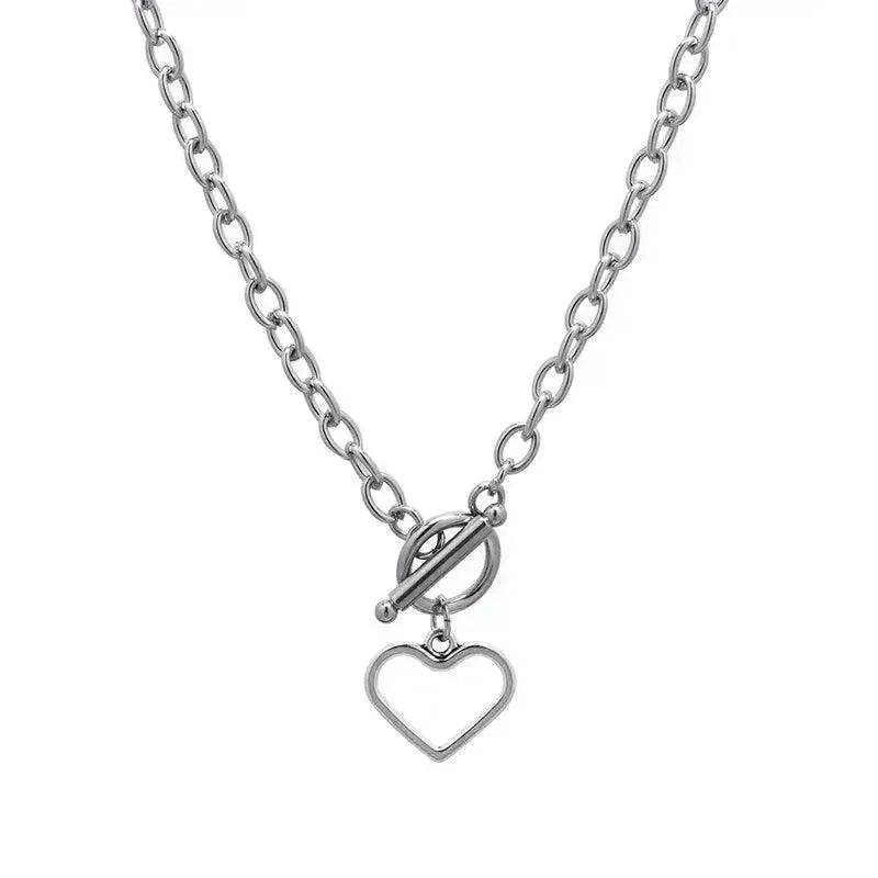 Personalized Thick Chain Ins Wind Love Clavicle Necklace Choker Niche Design Trend Necklace For Women - EX-STOCK Canada