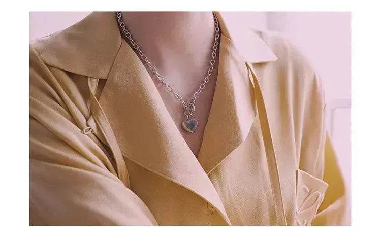 Personalized Thick Chain Ins Wind Love Clavicle Necklace Choker Niche Design Trend Necklace For Women - EX-STOCK Canada