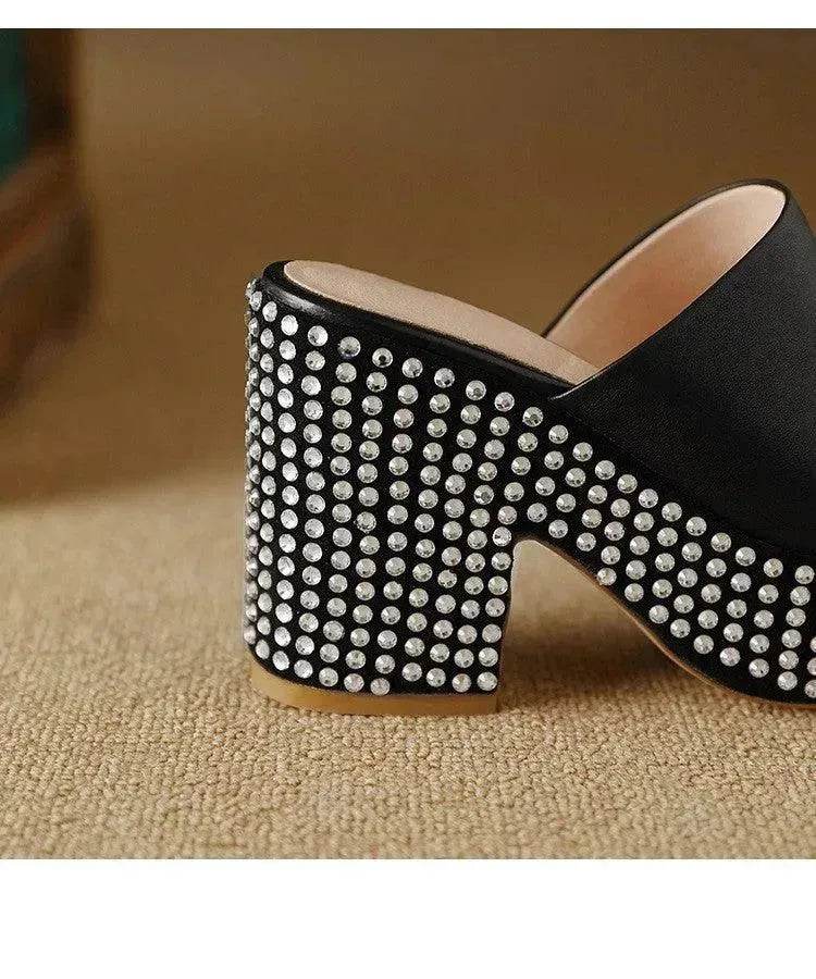 Platform Sandals High Heel Chunky Heel Sandals - EX-STOCK Canada