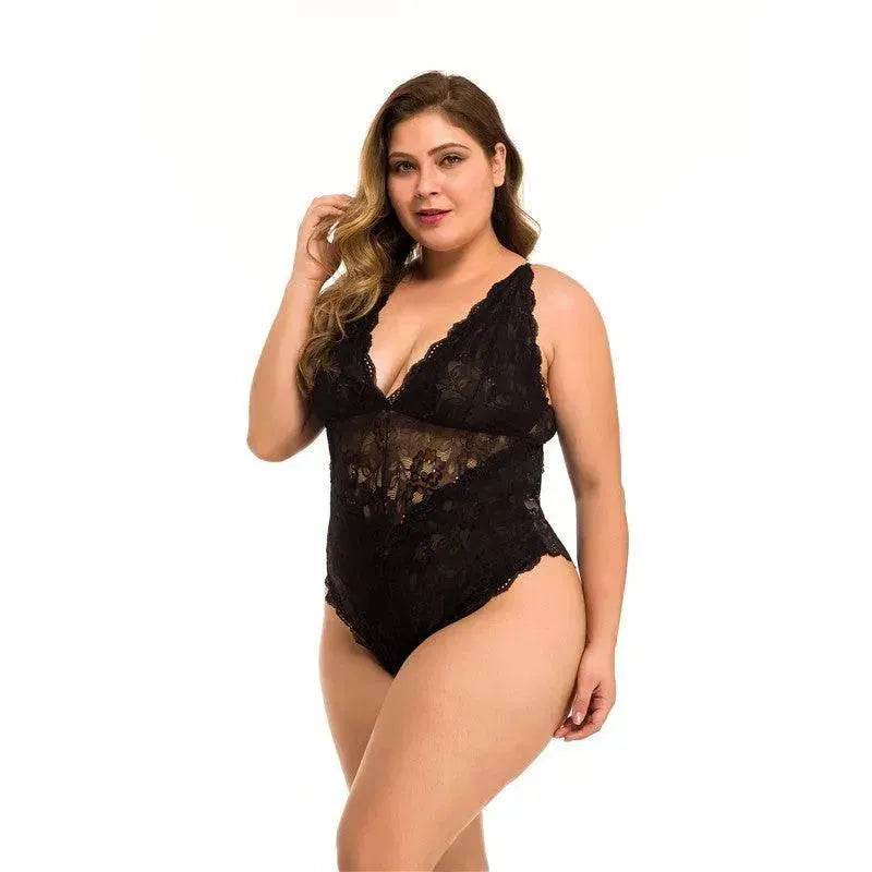 Plus Size Lace Mesh Lingerie - EX-STOCK Canada