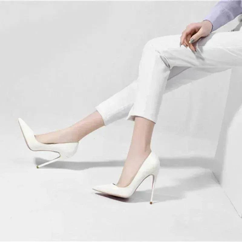 Pointed Toe Stiletto High Heels Size Patent Leather Single Shoes - EX-STOCK Canada