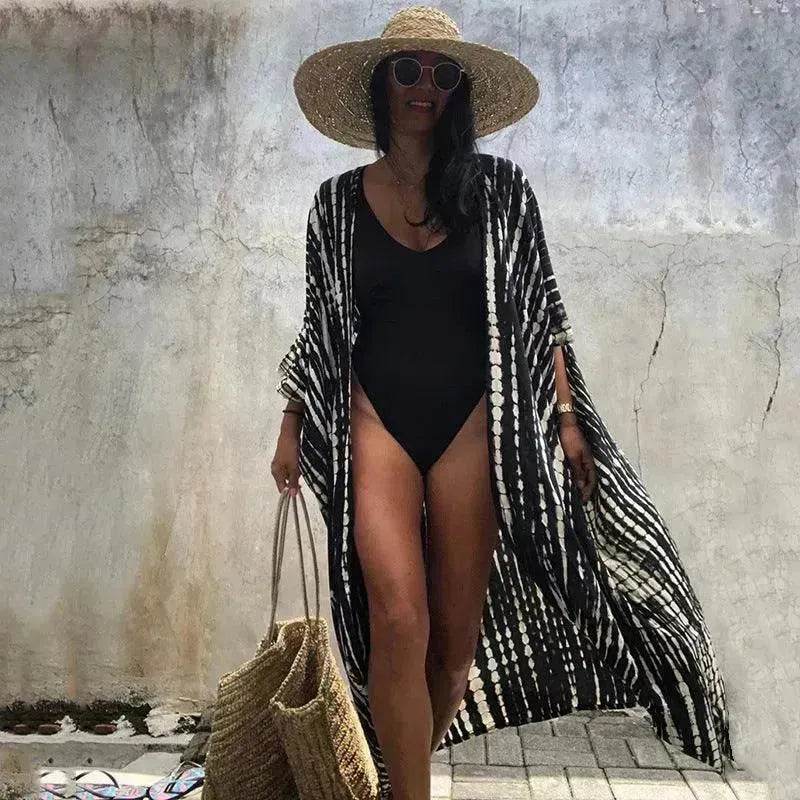 Polyester Ladies Sun Protection Resort Beach Dress Cover Up - EX-STOCK Canada