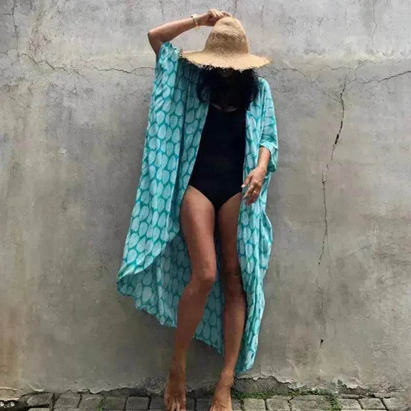 Polyester Ladies Sun Protection Resort Beach Dress Cover Up - EX-STOCK Canada