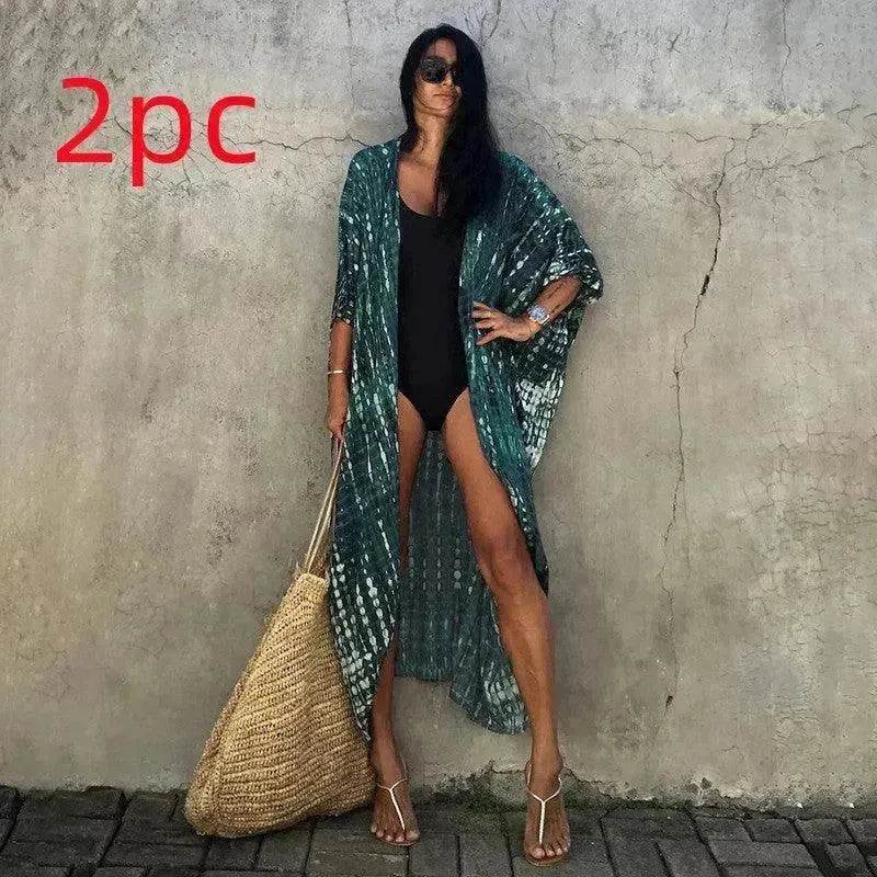 Polyester Ladies Sun Protection Resort Beach Dress Cover Up - EX-STOCK Canada