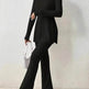 Polyester Two piece set Women's Clothing Solid Color Casual Slim New Fashion Women Elegant Outfit - EX-STOCK Canada