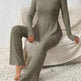 Polyester Two piece set Women's Clothing Solid Color Casual Slim New Fashion Women Elegant Outfit - EX-STOCK Canada