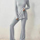 Polyester Two piece set Women's Clothing Solid Color Casual Slim New Fashion Women Elegant Outfit - EX-STOCK Canada