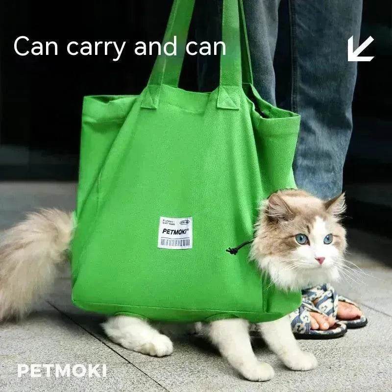 Portable Breathable Canvas Cat Diaper Bag Pet Backpack - EX-STOCK Canada