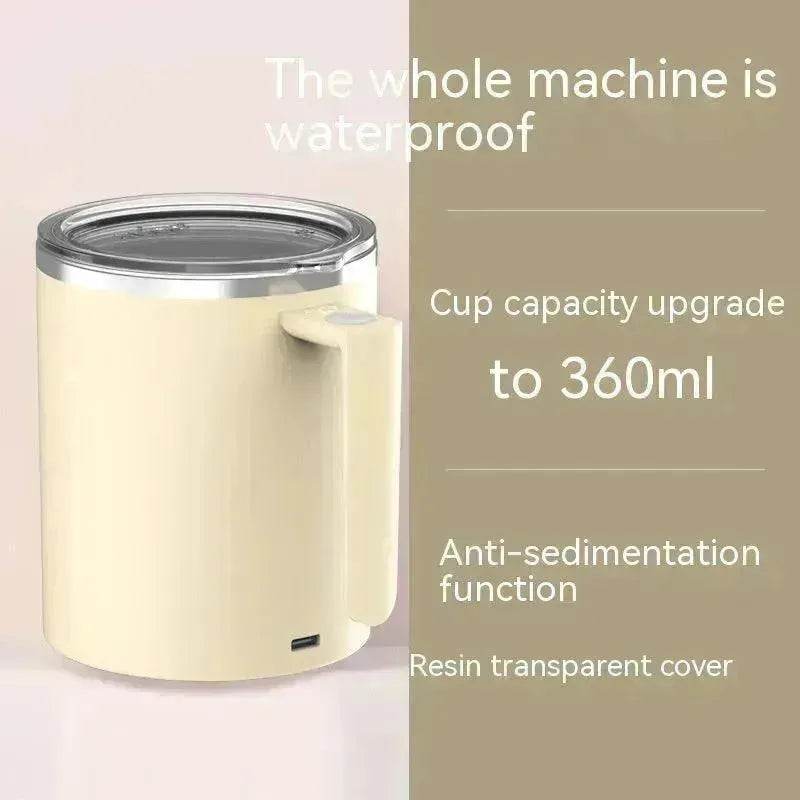 Portable Smart Magnetic Automatic Mixing Coffee Cup Rechargeable Rotating Home Office Travel Stirring Cup - EX-STOCK Canada