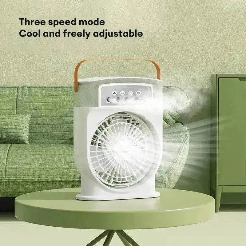 Portable USB Air Conditioner Cooling Fan With 5 Sprays 7 Color Light 600ML Water Tank Spray Mist Air Cooler Humidifiers - EX-STOCK Canada