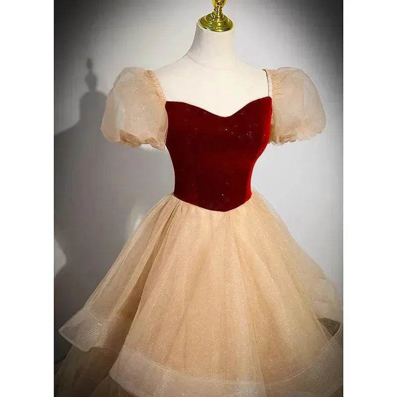 Red Wedding Dress French Princess Pettiskirt Gown - EX-STOCK Canada