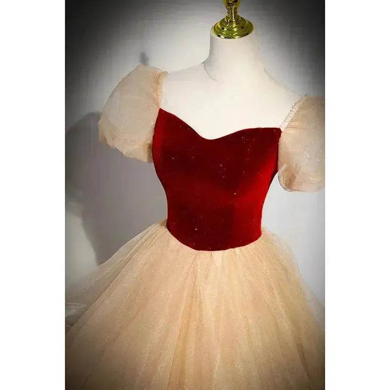 Red Wedding Dress French Princess Pettiskirt Gown - EX-STOCK Canada