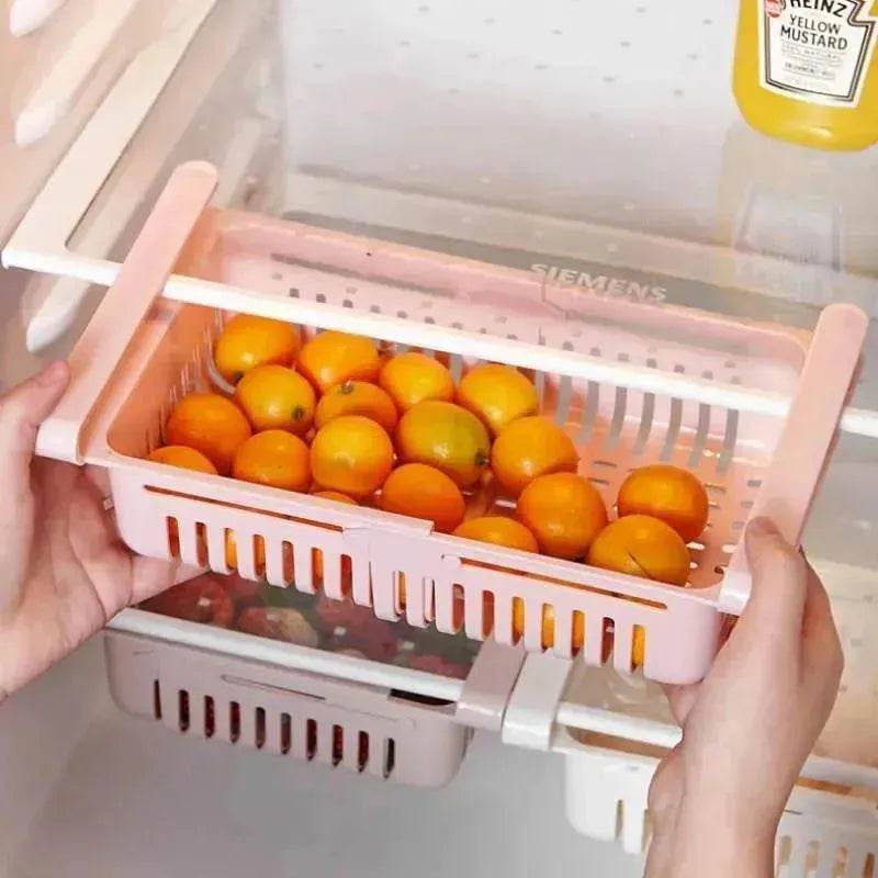 Refrigerator Telescopic Storage Basket - Modern and Stylish Organization - EX-STOCK Canada