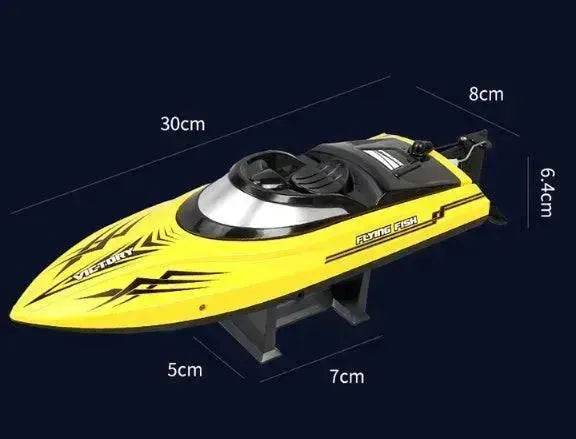 Remote Control Water Summer Toys 24g Competitive Boat Light Speed 25km High Speed Speedboat - EX-STOCK Canada