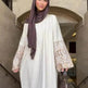 Retro-Inspired Boho Print Long Dress with Loose Puff Sleeves - EX-STOCK Canada