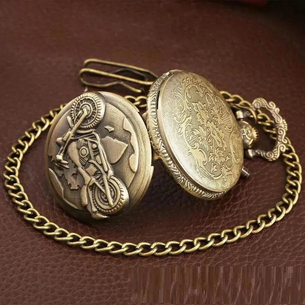 Retro LED Motorcycle Design Pendant Quartz Clock - EX-STOCK Canada