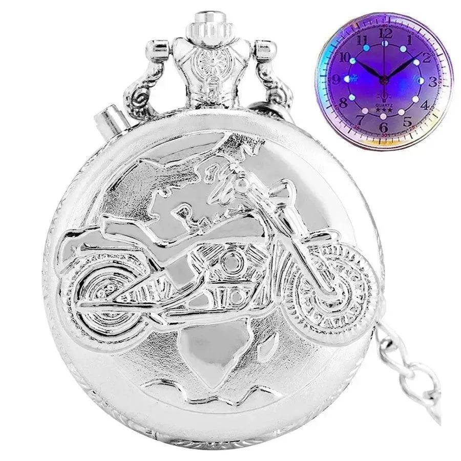 Retro LED Motorcycle Design Pendant Quartz Clock - EX-STOCK Canada