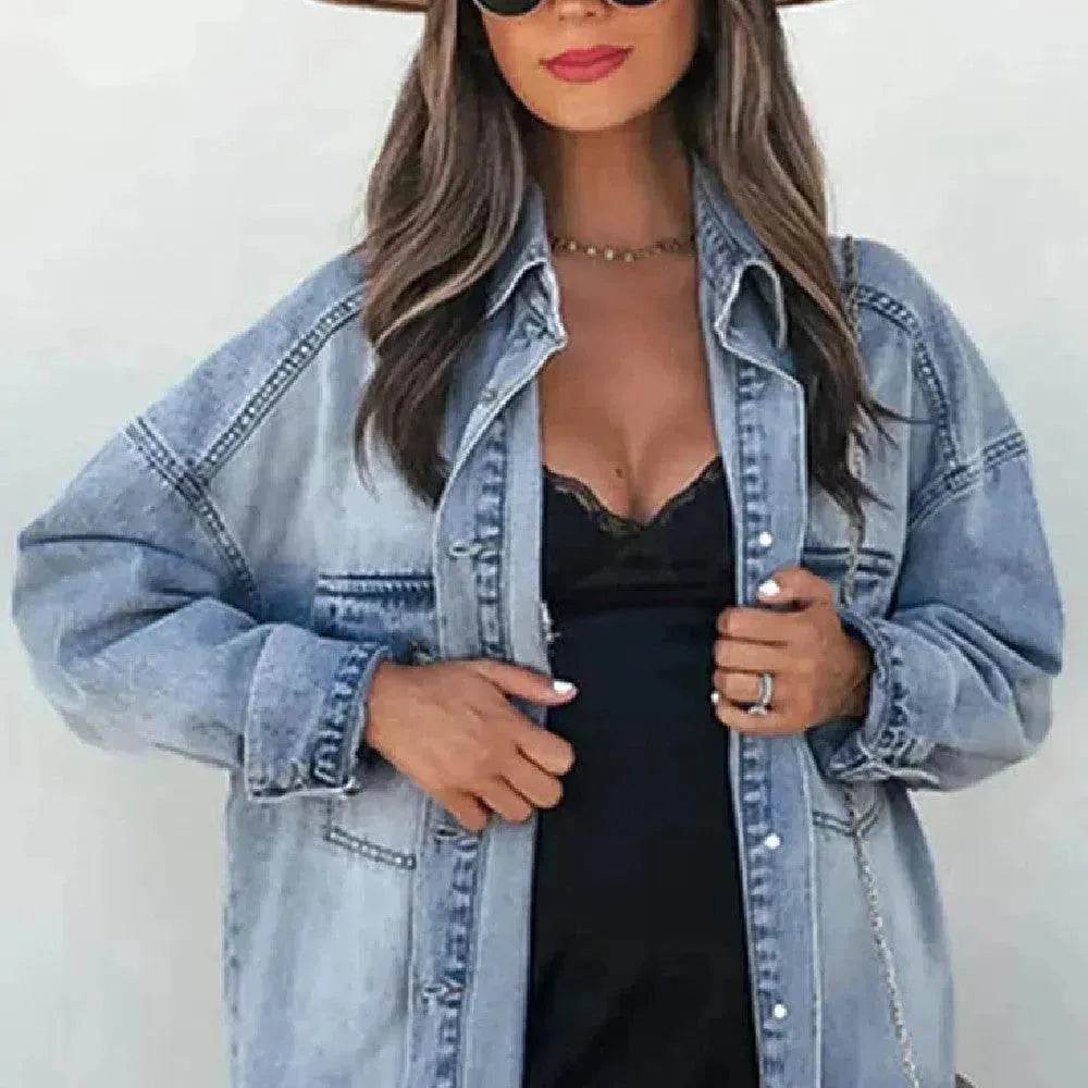 Retro Outer Long-sleeves Top For Women - EX-STOCK Canada