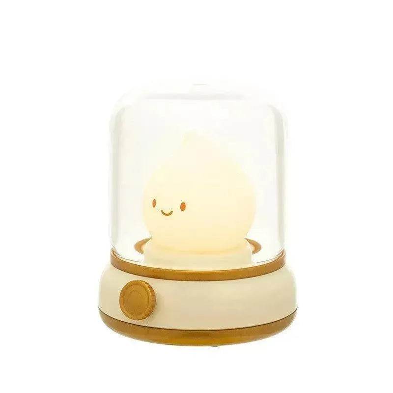 Retro Small Night Lamp Bedroom Mini Desktop LED Cute Night Lamp Creative USB Rechargeable Portable Cartoon Table Lamp For Coffee Bar Hotel Bedroom Home Decor - EX-STOCK Canada