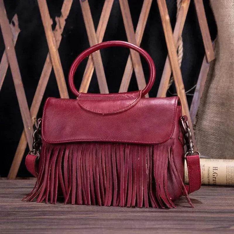 Retro women's messenger Cattle Leather Handbag - EX-STOCK Canada