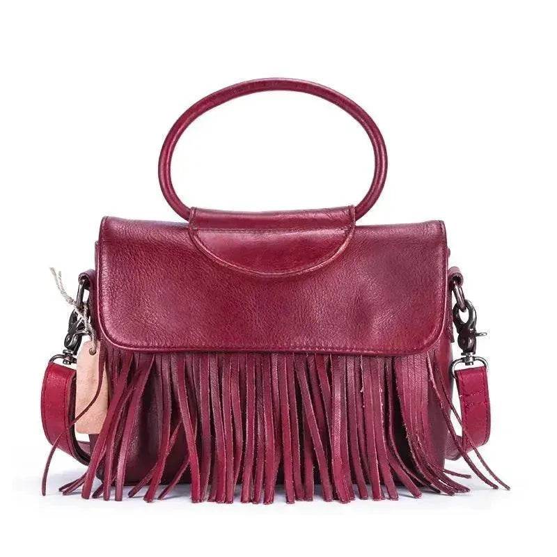 Retro women's messenger Cattle Leather Handbag - EX-STOCK Canada