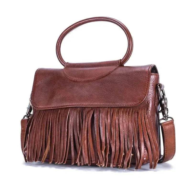 Retro women's messenger Cattle Leather Handbag - EX-STOCK Canada
