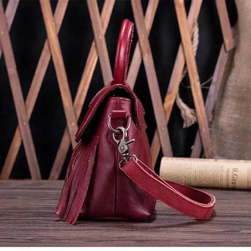 Retro women's messenger Cattle Leather Handbag - EX-STOCK Canada