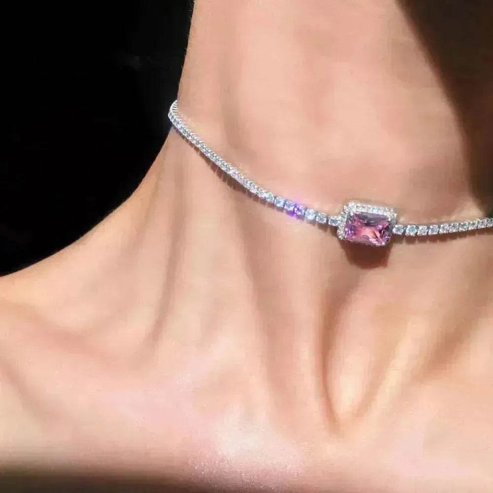 Rhinestone Clavicle Chain Simple Temperament Exquisite Diamond Women Necklace - EX-STOCK Canada