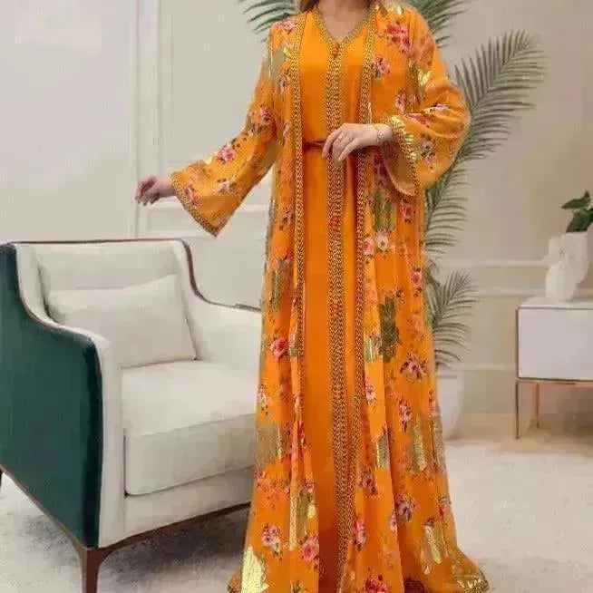 Robe Gown Women's Dress Middle East Dubai Belt - EX-STOCK CANADA