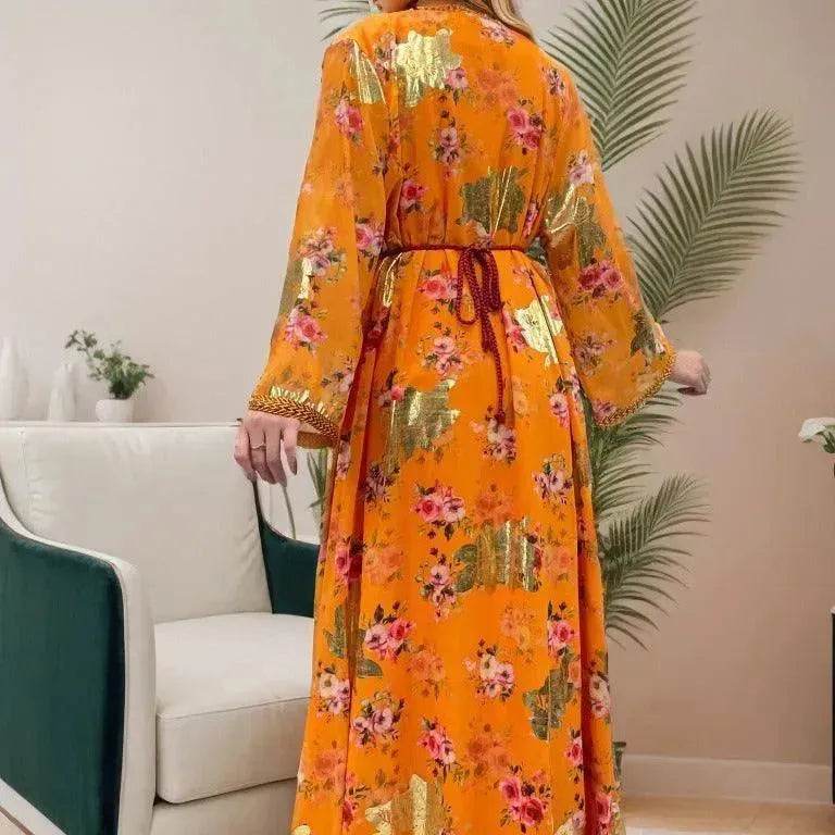 Robe Gown Women's Dress Middle East Dubai Belt - EX-STOCK Canada