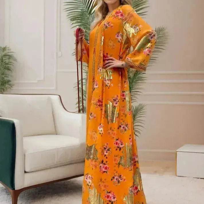 Robe Gown Women's Dress Middle East Dubai Belt - EX-STOCK Canada