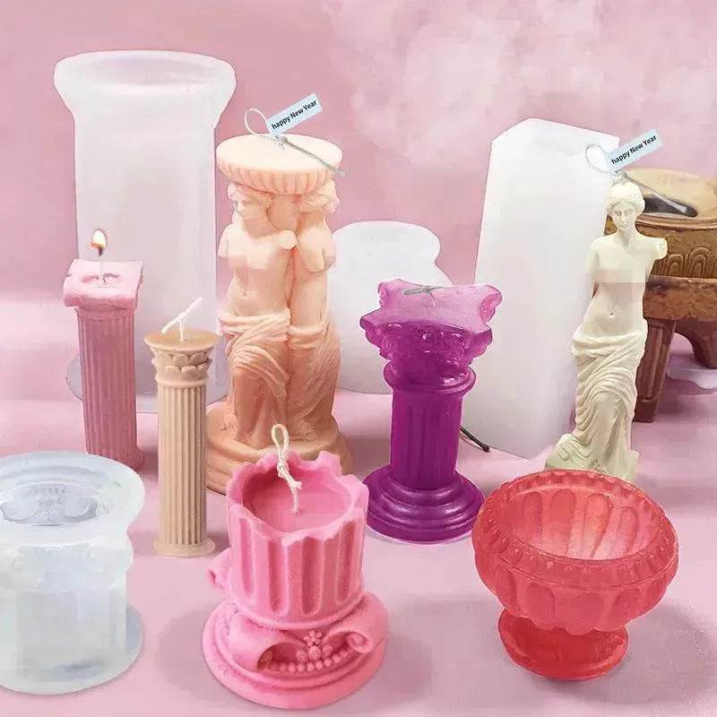 Roman Column Scented Candle Mold - EX-STOCK Canada
