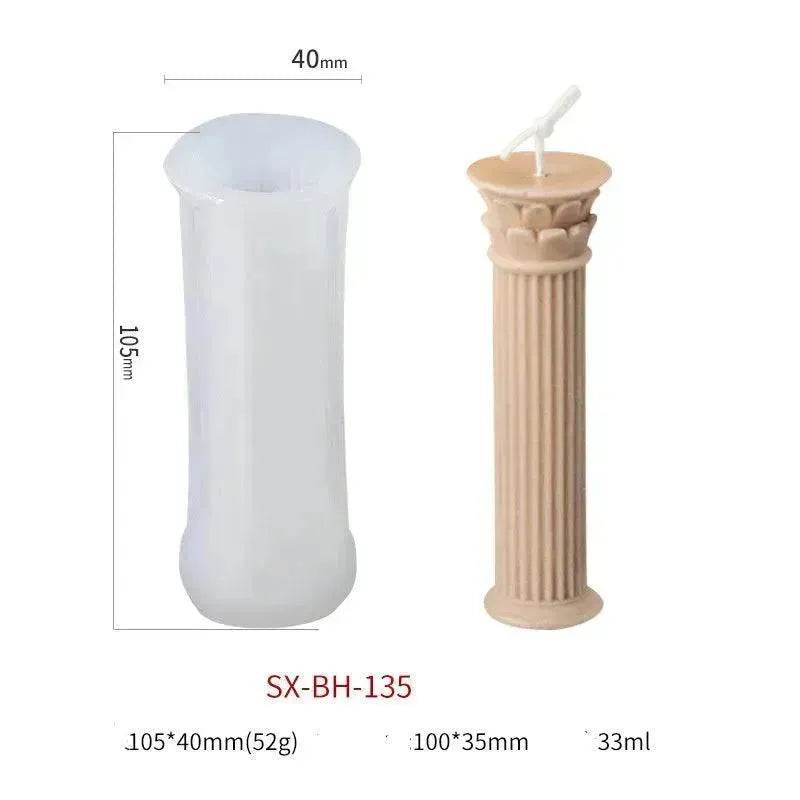 Roman Column Scented Candle Mold - EX-STOCK Canada