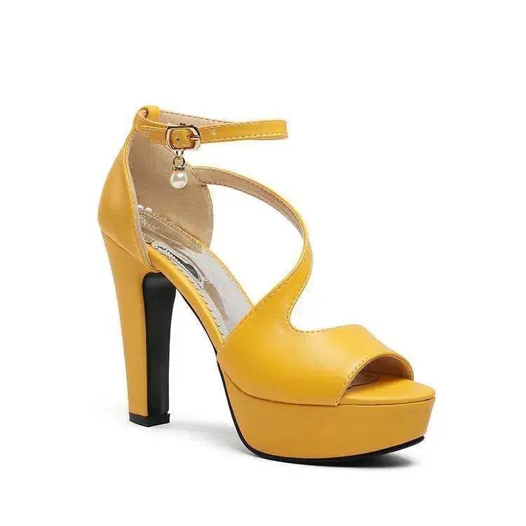 Roman Shoes With Thick Heels For Women Fish Mouth Platform Heel Sandals - EX-STOCK Canada